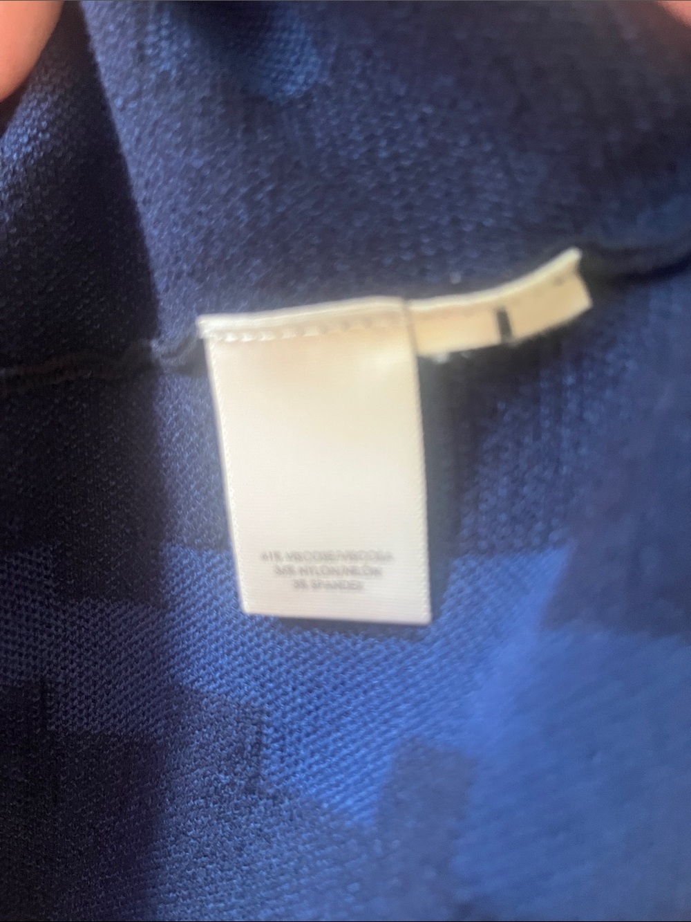 Ann Taylor Sleeveless Blue & Black Patterned Fit-and-Flare Dress - Size Medium - Picture 9 of 9